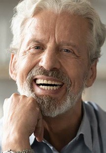 closeup of man smiling