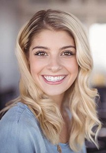 close up of woman smiling