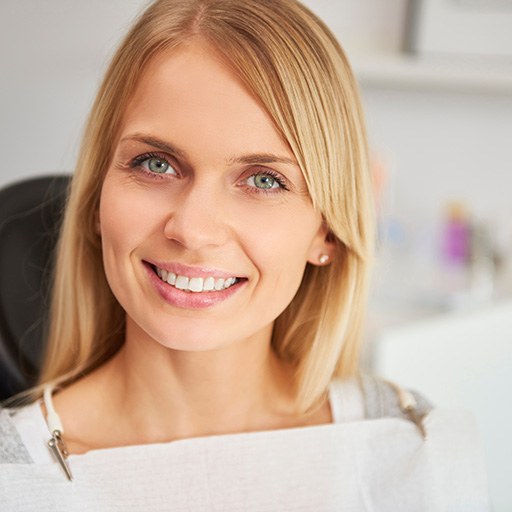 a dental patient smiling before periodontal treatment 