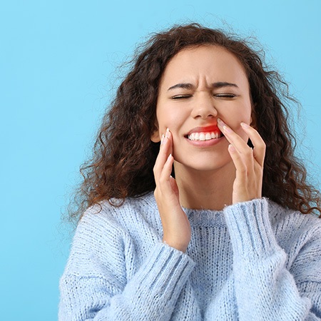 a dental patient with gum disease