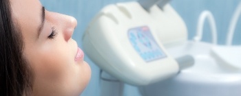 Patient relaxing during sedation dentistry treatment