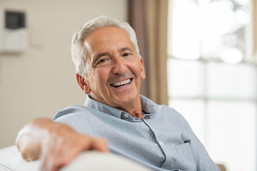 older person smiling